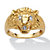 Men's Diamond Accent Solid 10k Yellow Gold Lion's Head Ring-11 at Direct Charge presents PalmBeach
