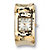 SETA JEWELRY Hammered-Style Cuff Watch in Yellow Gold Tone-11 at Seta Jewelry