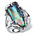 SETA JEWELRY Cultured Freshwater Pearl with Genuine Peacock Blue Topaz Accent Ring .12 TCW in Sterling Silver-11 at Seta Jewelry