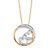 Diamond Accent Double Heart Pendant Necklace in Solid 10k Yellow Gold 18"-11 at Direct Charge presents PalmBeach