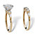 2 Piece 3.60 TCW Round Cubic Zirconia Bridal Ring Set in Solid 10k Gold-12 at PalmBeach Jewelry