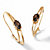 4.90 TCW Genuine Marquise-Cut Smoky Quartz Oblong Double Hoop Earrings Yellow Gold-Plated 2" Length-11 at PalmBeach Jewelry