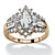 2.19 TCW Marquise-Cut Cubic Zirconia Halo Engagement Ring in 10k Gold-11 at PalmBeach Jewelry