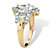 2.19 TCW Marquise-Cut Cubic Zirconia Halo Engagement Ring in 10k Gold-12 at PalmBeach Jewelry