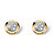 SETA JEWELRY Round White Diamond Accent Cluster Stud Earrings in Solid 10k Yellow Gold-11 at Seta Jewelry