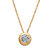 Round White Diamond Accent Slide Pendant Necklace in Solid 10k Yellow Gold 18"-11 at Direct Charge presents PalmBeach