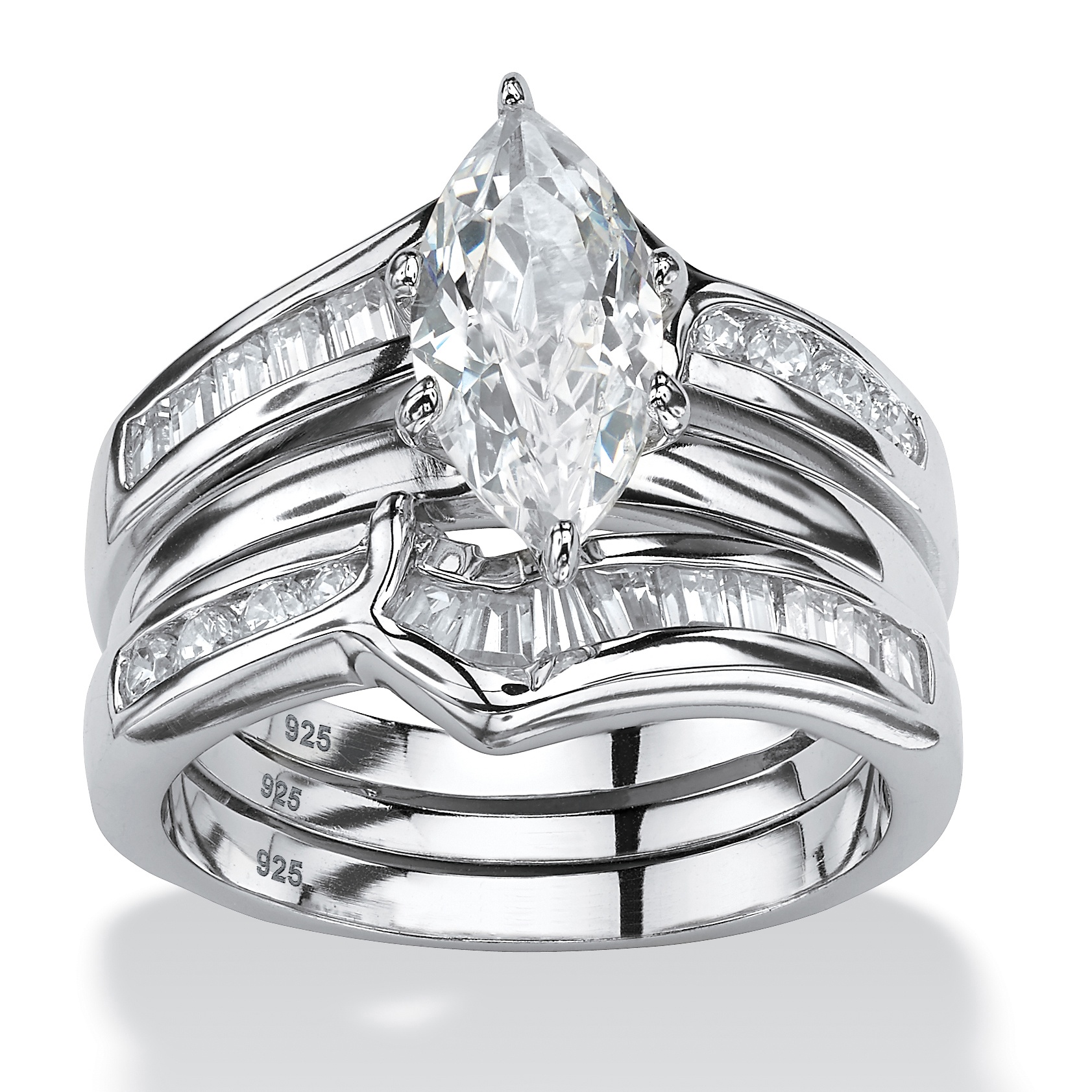 Palm beach wedding ring sets