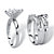 Marquise-Cut Cubic Zirconia 2 Piece Jacket Bridal Ring Set 3.57 TCW in Sterling Silver-12 at PalmBeach Jewelry