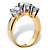 2.28 TCW Round Cubic Zirconia Three-Stone Anniversary Ring Gold-Plated-12 at PalmBeach Jewelry