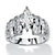 3.87 TCW Marquise-Cut Cubic Zirconia Engagement Anniversary Ring in Platinum over Sterling Silver-11 at PalmBeach Jewelry