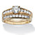 2 Piece 1.06 TCW Round Cubic Zirconia Bridal Ring Set in 10k Gold-11 at PalmBeach Jewelry