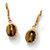 SETA JEWELRY Genuine Oval Tiger's Eye Cabochon Drop Earrings Yellow Gold-Plated-11 at Seta Jewelry
