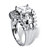 5.27 TCW Emerald-Cut Cubic Zirconia Platinum over Sterling Silver Ring-12 at PalmBeach Jewelry
