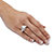 4.10 TCW Marquise-Cut Cubic Zirconia Platinum over Sterling Silver Engagement/Anniversary Ring-13 at PalmBeach Jewelry