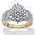 1/4 TCW Round Diamond 18k Gold over Sterling Silver Marquise-Shaped Cluster Ring-11 at Direct Charge presents PalmBeach