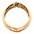 SETA JEWELRY Hammered-Style Bangle Bracelet in Yellow Gold Tone 9"-12 at Seta Jewelry