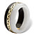Round Black and White Genuine Jade 14k Yellow Gold "Greek Key" Ring-12 at PalmBeach Jewelry