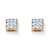 SETA JEWELRY 1/6 TCW Round Diamond 10k Yellow Gold Square-Shaped Stud Earrings-11 at Seta Jewelry