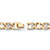 SETA JEWELRY Men's 1.19 TCW Round Cubic Zirconia Mariner-Link Bracelet in Gold-Plated 8" (10mm)-12 at Seta Jewelry