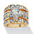 3.05 TCW Marquise-Cut Cubic Zirconia 14k Gold over Sterling Silver Bridal Engagement Set-11 at PalmBeach Jewelry