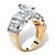 4.18 TCW Marquise-Cut Cubic Zirconia 14k Gold over Sterling Silver Ring-12 at PalmBeach Jewelry