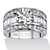 4.12 TCW Round Cubic Zirconia Platinum over Sterling Silver Engagement Anniversary Ring-11 at PalmBeach Jewelry
