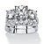 2 Piece 5.50 TCW Round Cubic Zirconia Bridal Ring Set in Platinum over Sterling Silver-11 at Direct Charge presents PalmBeach