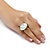 SETA JEWELRY Oval-Shaped Mother-Of-Pearl Black Jade Greek Key Ring in 14k Gold-13 at Seta Jewelry