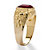 Men's Emerald-Cut Simulated Ruby Nugget-Style Ring 2.75 TCW Yellow Gold-Plated-12 at PalmBeach Jewelry