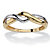 10k Yellow Gold Two-Tone Twisted Crossover Ring-11 at PalmBeach Jewelry