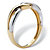 10k Yellow Gold Two-Tone Twisted Crossover Ring-12 at PalmBeach Jewelry