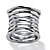 Multi-Row Concave Tailored Band in .925 Sterling Silver-11 at PalmBeach Jewelry