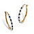 .82 TCW Genuine Midnight Blue Sapphire Hoop Earrings in 18k Gold over Sterling Silver (1")-11 at PalmBeach Jewelry