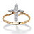 White Diamond Accent Cross Ring in 18k Gold over Sterling Silver-11 at PalmBeach Jewelry
