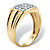 Men's 1/8 TCW Round Diamond Grid Ring in 18k Gold over Sterling Silver-12 at Direct Charge presents PalmBeach