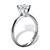 1.08 TCW Round Cubic Zirconia Sterling Silver Bridal Engagement Solitaire Ring-12 at PalmBeach Jewelry
