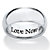 Stainless Steel Inspirational Message Wedding Band Ring 7mm-11 at PalmBeach Jewelry