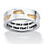 SETA JEWELRY "Footprints in the Sand" Two-Tone Ring in Stainless Steel Sizes 6-16-11 at Seta Jewelry