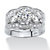 4.43 TCW Round Cubic Zirconia 3-Piece Bridal Set in Sterling Silver-11 at PalmBeach Jewelry