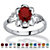 SETA JEWELRY Oval-Cut Open Scrollwork Simulated Birthstone Ring in Sterling Silver-101 at Seta Jewelry