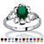 SETA JEWELRY Oval-Cut Open Scrollwork Simulated Birthstone Ring in Sterling Silver-105 at Seta Jewelry