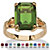 Emerald-Cut Simulated Birthstone Ring in Gold-Plated-108 at PalmBeach Jewelry