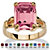 Emerald-Cut Simulated Birthstone Ring in Gold-Plated-110 at PalmBeach Jewelry