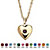 Simulated Birthstone Heart Locket Necklace in Yellow Gold Tone-102 at PalmBeach Jewelry
