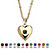 Simulated Birthstone Heart Locket Necklace in Yellow Gold Tone-105 at PalmBeach Jewelry