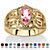 Marquise-Cut Simulated Birthstone Filigree Ring in Gold-Plated Finish-106 at PalmBeach Jewelry