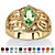 Marquise-Cut Simulated Birthstone Filigree Ring in Gold-Plated Finish-108 at PalmBeach Jewelry