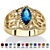 Marquise-Cut Simulated Birthstone Filigree Ring in Gold-Plated Finish-109 at PalmBeach Jewelry
