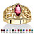 Marquise-Cut Simulated Birthstone Filigree Ring in Gold-Plated Finish-110 at PalmBeach Jewelry