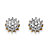 Diamond Accent Starburst Stud Earrings in Solid 10k Yellow Gold-11 at PalmBeach Jewelry